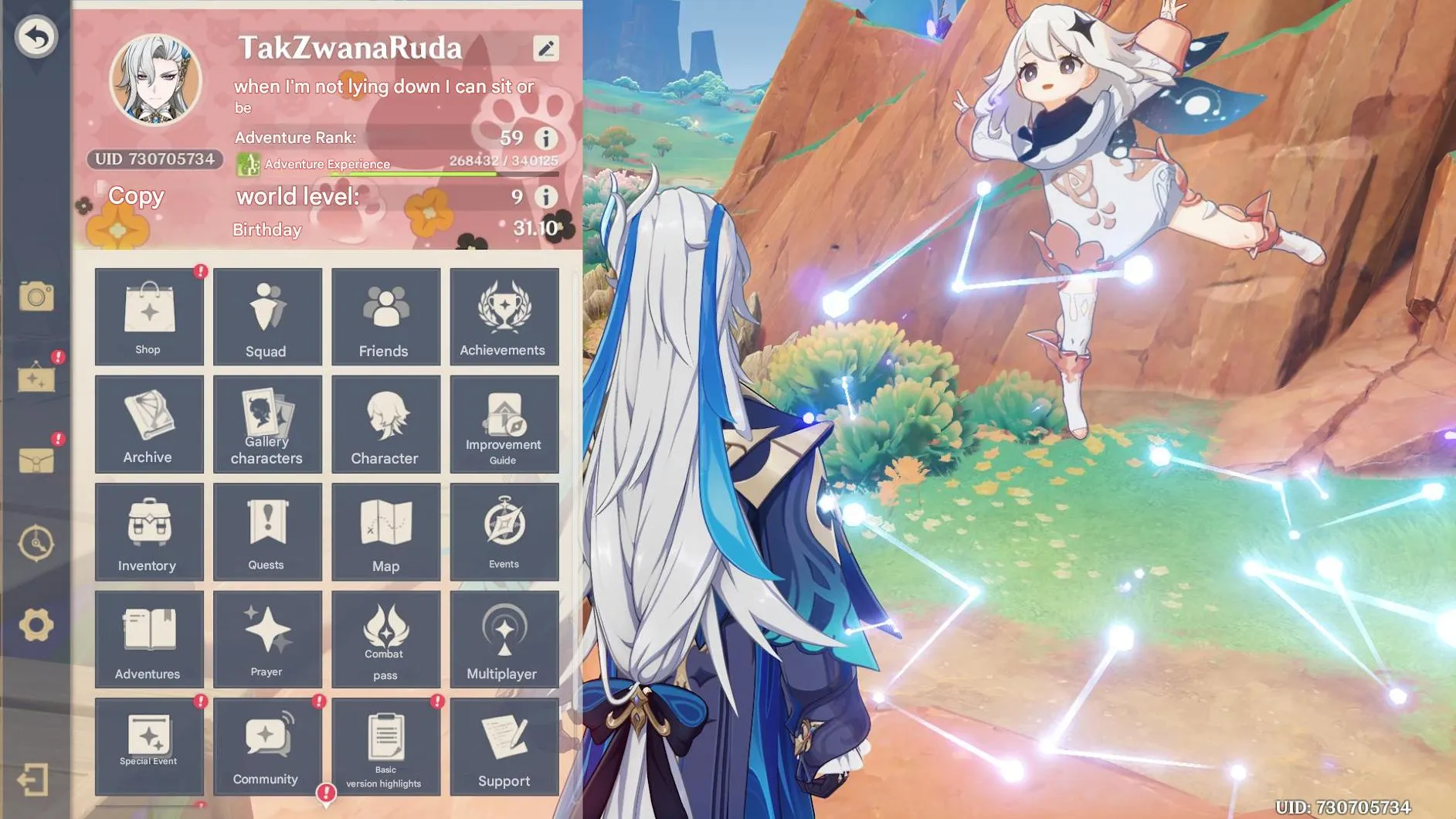 GI1118 High AR 59 Neuvillette and Kazuha with Jade Spear and Rich Artifacts 